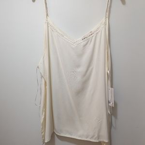 SO 100% Rayon Ivory Cami Top